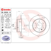 Гальмівний диск Brembo 08.9509.11