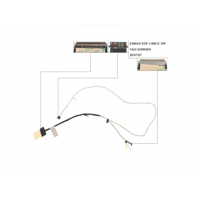 Matrix cable ASUS N580/NX580/X580 eDP 30pin (A44686)