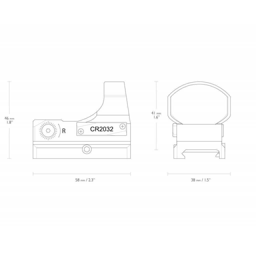 Коліматорний приціл Hawke Reflex Sight Red Dot Sight Weaver Rail с (12144)