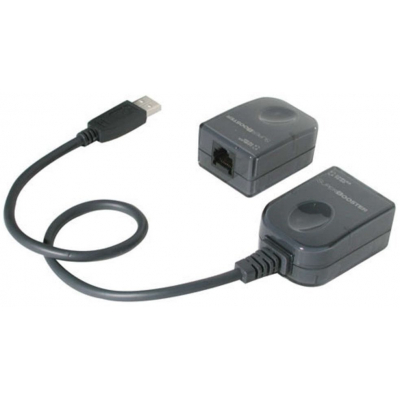 Адаптер USB 2.0 AM/AF up to 45m CAT5, CAT6 12Mbps C2G (CG81621)