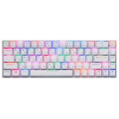 Клавіатура 2E GAMING KG370 RGB 68key Gateron Blue Switch USB White (2E-KG370UWT-BL)