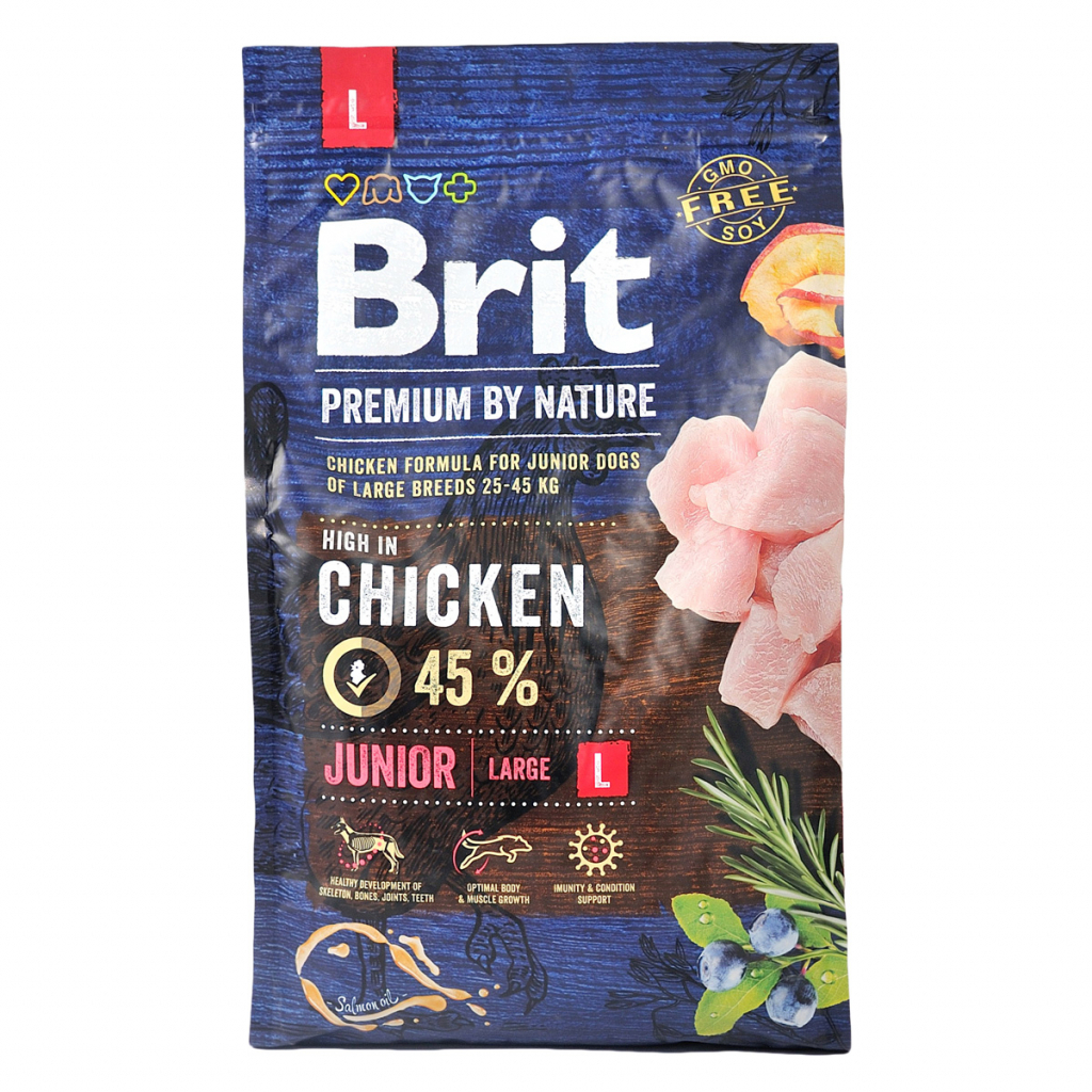 Сухий корм для собак Brit Premium Dog Junior L 3 кг (8595602526420)