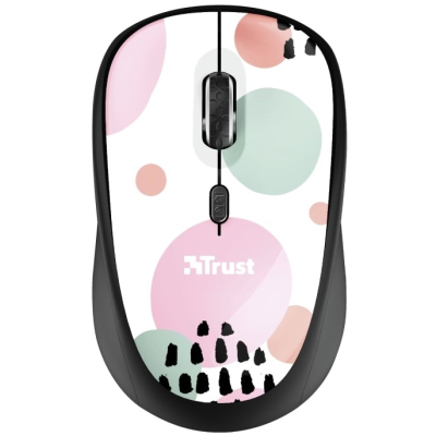 Мишка Trust YVI Wireless Pink Circles (24441)