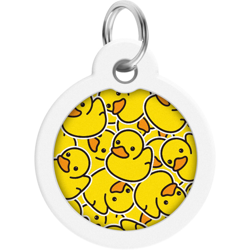 Адресник для тварин WAUDOG Smart ID з QR паспортом "Качечки", коло 30 мм (230-0204)