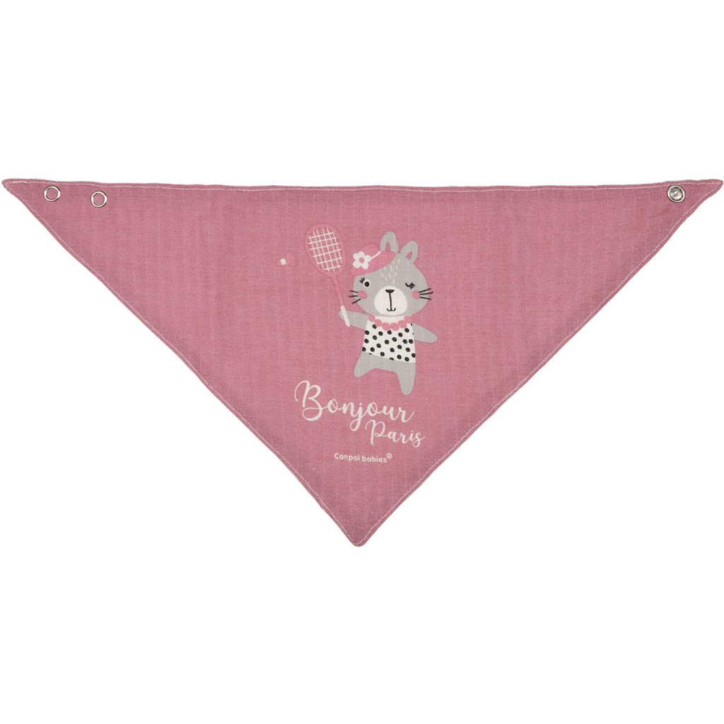 Слинявчик Canpol babies Bonjour Paris 2 шт Рожевий (26/900_pin)
