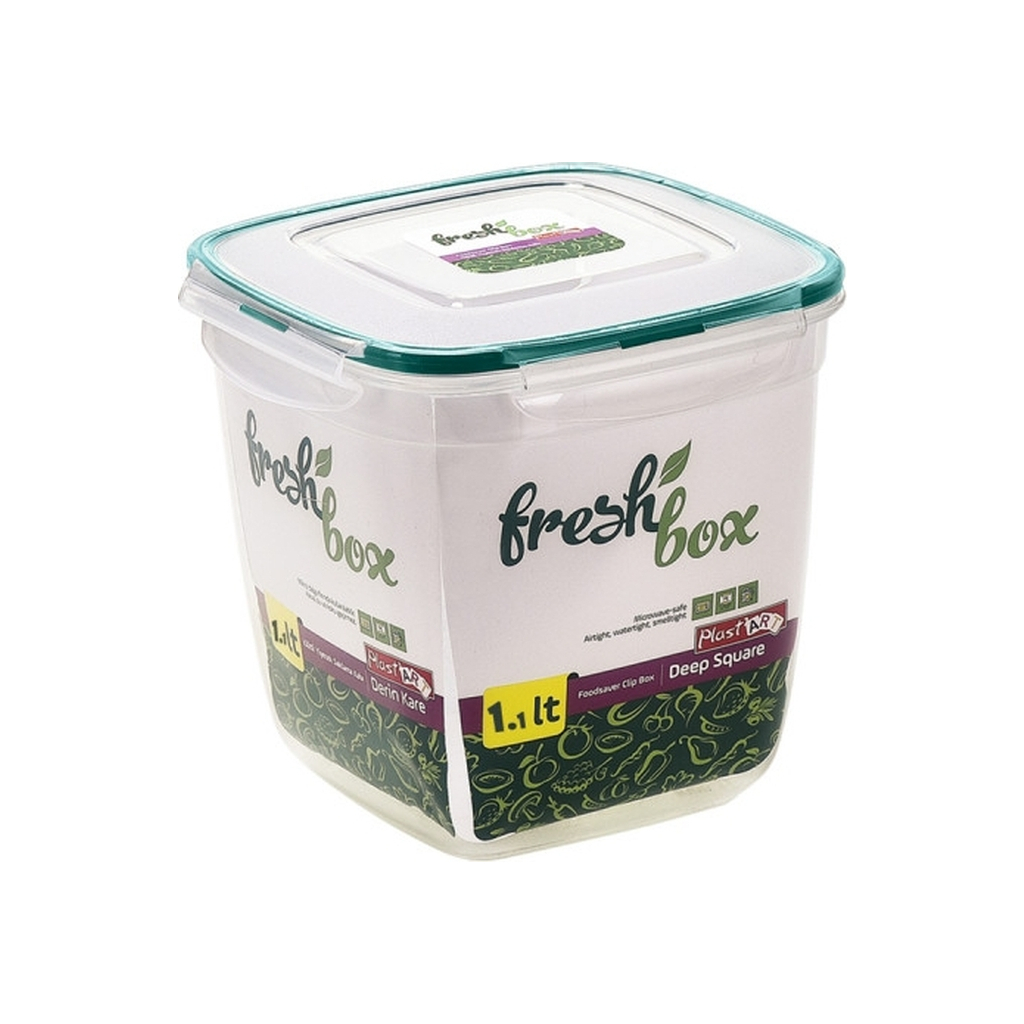 Харчовий контейнер Irak Plastik Fresh квадратний 1,1 л прозорий (5235)