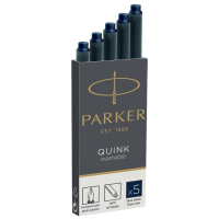 Чорнило для пір'яних ручок Parker Картриджі Quink / 5шт темно сині (11 410BLB)