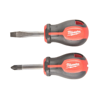 A set of Milwaukee magnetic short screwdrivers with a three-sided handle 2 pcs. (4932471810)