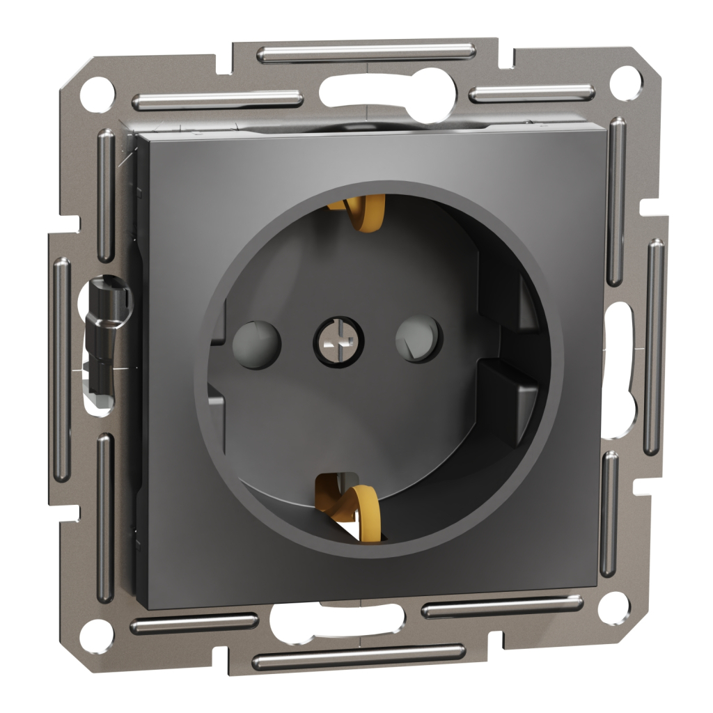 Розетка Schneider Electric ASFORA со штор. антрацит (EPH2900271)