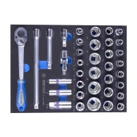 KING TONY 1/2" Bit Socket Set, 37 Pieces (9-4537MRV)