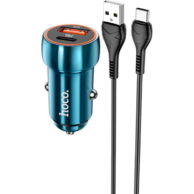 Зарядний пристрій HOCO Z46A USB Type-C Sapphire Blue (6931474770387)