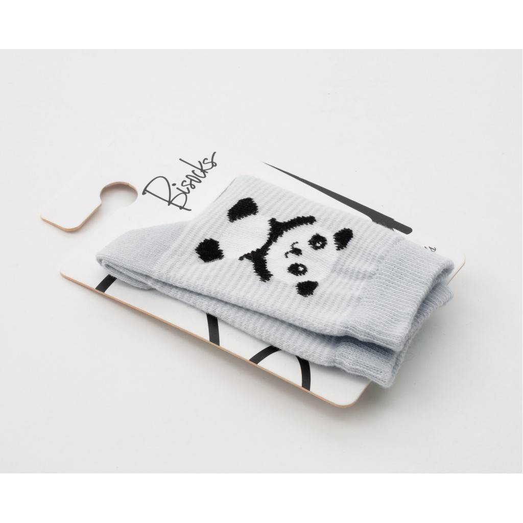 Шкарпетки дитячі Bibaby з пандами (68257-5-gray)