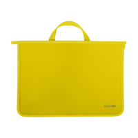 Folder - briefcase Economix A4 plastic with zipper, 2 compartments, yellow (E31630-05)