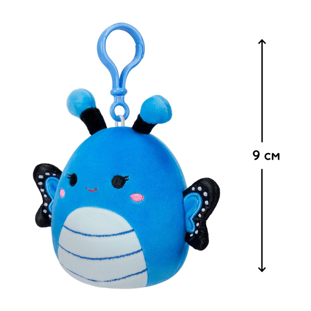 М'яка іграшка Squishmallows на кліпсі- Метелик Вейверлі 9 см (SQCP00220)