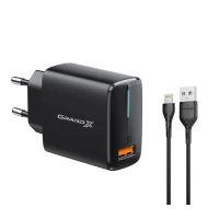 Зарядний пристрій Grand-X Quick Charge QС3.0 + cableUSB-Lightning (CH-550BL)