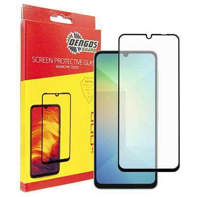 Скло захисне Dengos Full Glue iPhone 16 Plus (black) (TGFG-368)