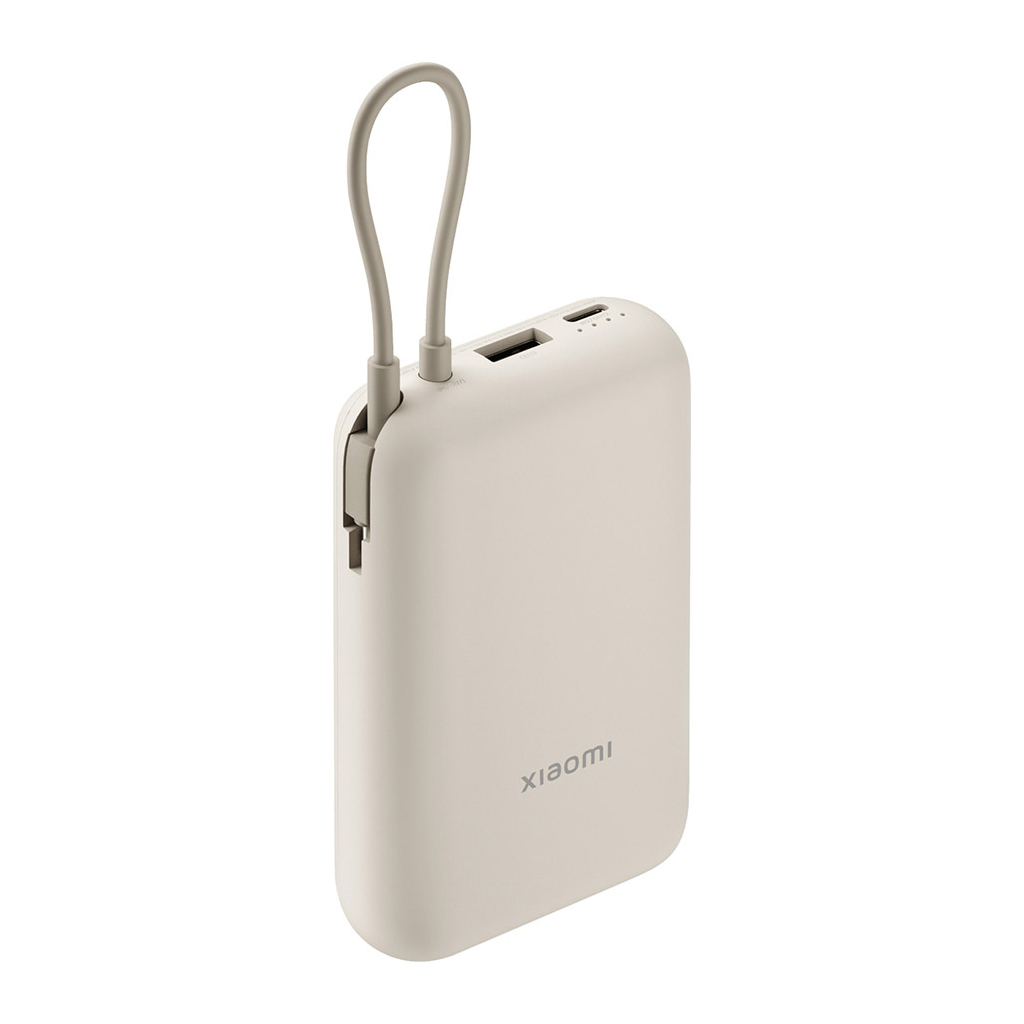 Повербанк Xiaomi 10000mAh 22.5W, Integrated Cable, beige (BHR9072GL)