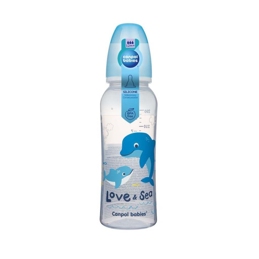 Пляшечка для годування Canpol babies PP LOVE&SEA 250 мл блакитна (59/400_blu)