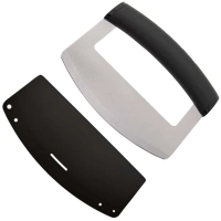 Кухонний ніж KitchenAid Universal Мезалуна, з захисним чохлом, 15,2x2,4x11,6 см, чорний (KQG173OHOBE)