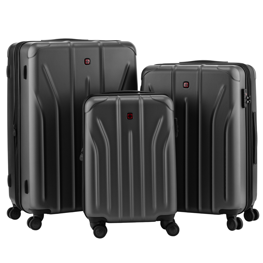 Набір валіз Wenger Oryson 3 в 1 (S,M,L) пластик, 4 колеса, сірий (653212)