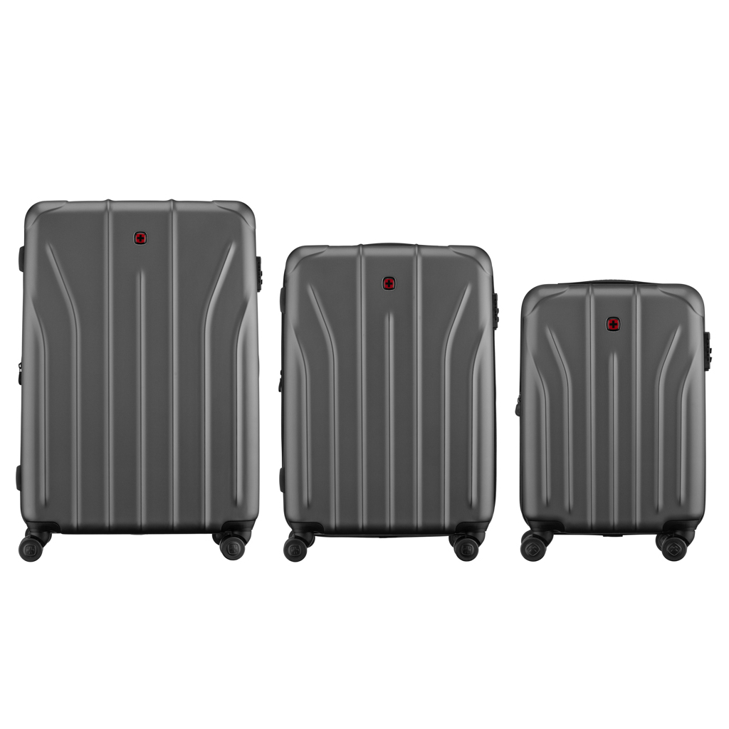 Набір валіз Wenger Oryson 3 в 1 (S,M,L) пластик, 4 колеса, сірий (653212)