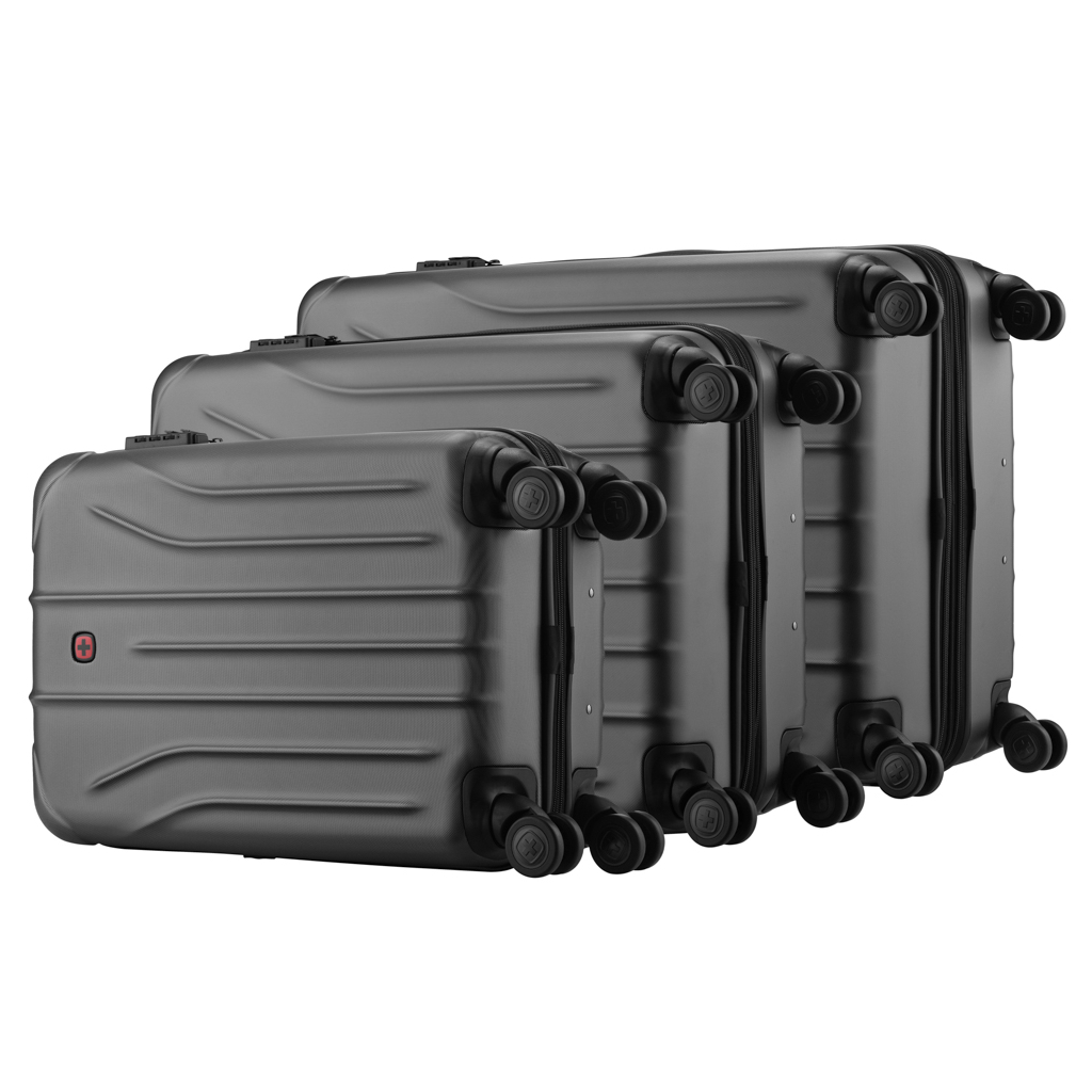 Набір валіз Wenger Oryson 3 в 1 (S,M,L) пластик, 4 колеса, сірий (653212)