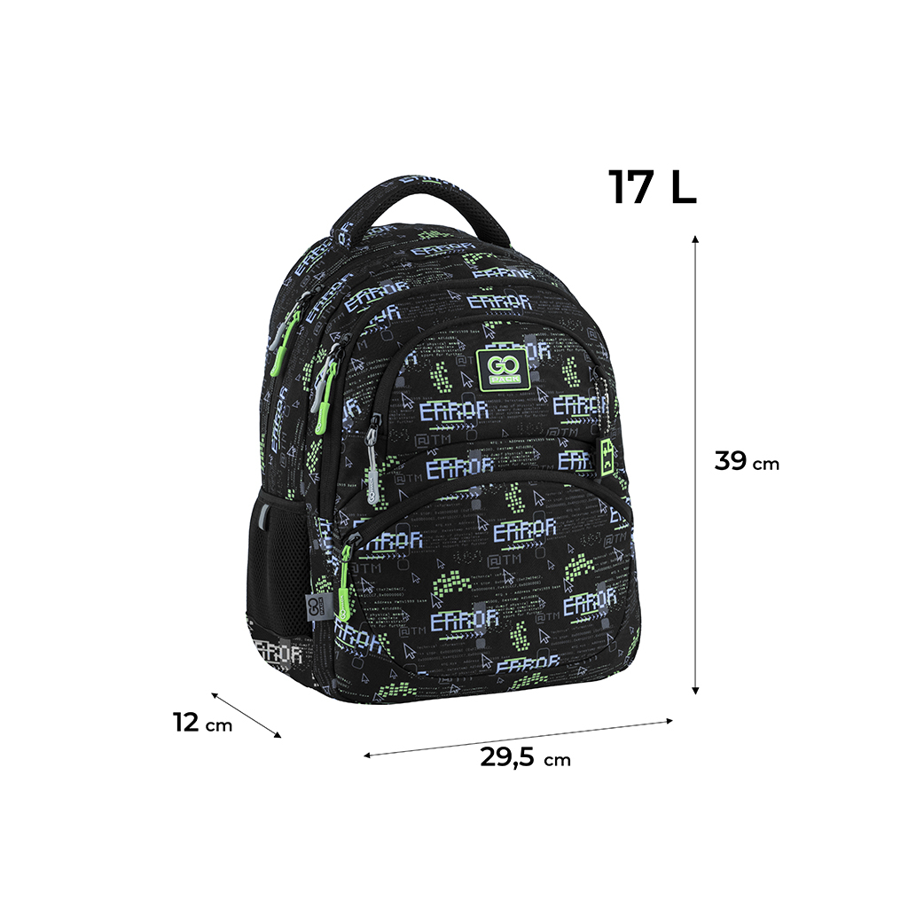 Рюкзак шкільний GoPack Education 175M-7 Error (GO25-175M-7)