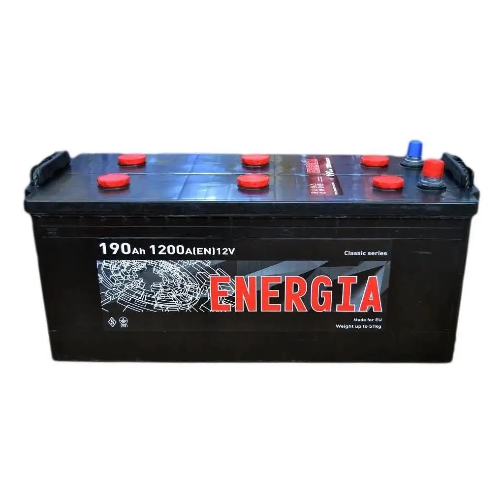 Акумулятор автомобільний ENERGIA Truck 190Ah бокова(-/+) (1200EN) (22396)