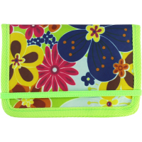 Children's wallet Cool For School multifunctional on elastic "Flowers", green (CF86323)