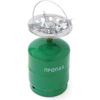 Побутовий газовий балон Voltronic GL-7.2 3кг (7,2л) + пальник 20354 Green (GB/GL-7.2G)