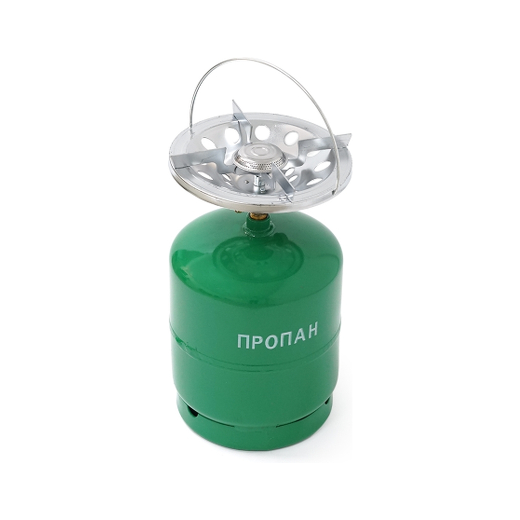 Побутовий газовий балон Voltronic GL-7.2 3кг (7,2л) + пальник 20354 Green (GB/GL-7.2G)