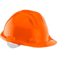 Каска захисна Neo Tools пластик поліпропілен HDPE, пряжка для регулювання, помаранчева (97-205)