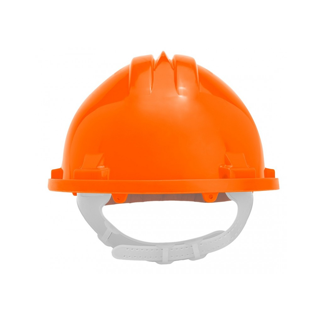 Каска захисна Neo Tools пластик поліпропілен HDPE, пряжка для регулювання, помаранчева (97-205)