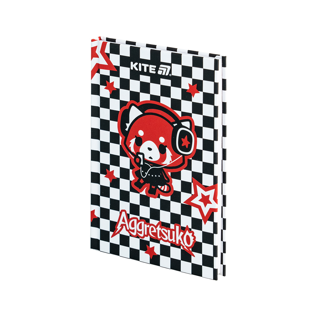Блокнот Kite А6 Aggretsuko, тверда обкладинка, 80 аркушів, клітинка (AR25-199) Блокнот Kite А6 Aggretsuko, тверда обкладинка, 80 аркушів, клітинка (AR25-199)
