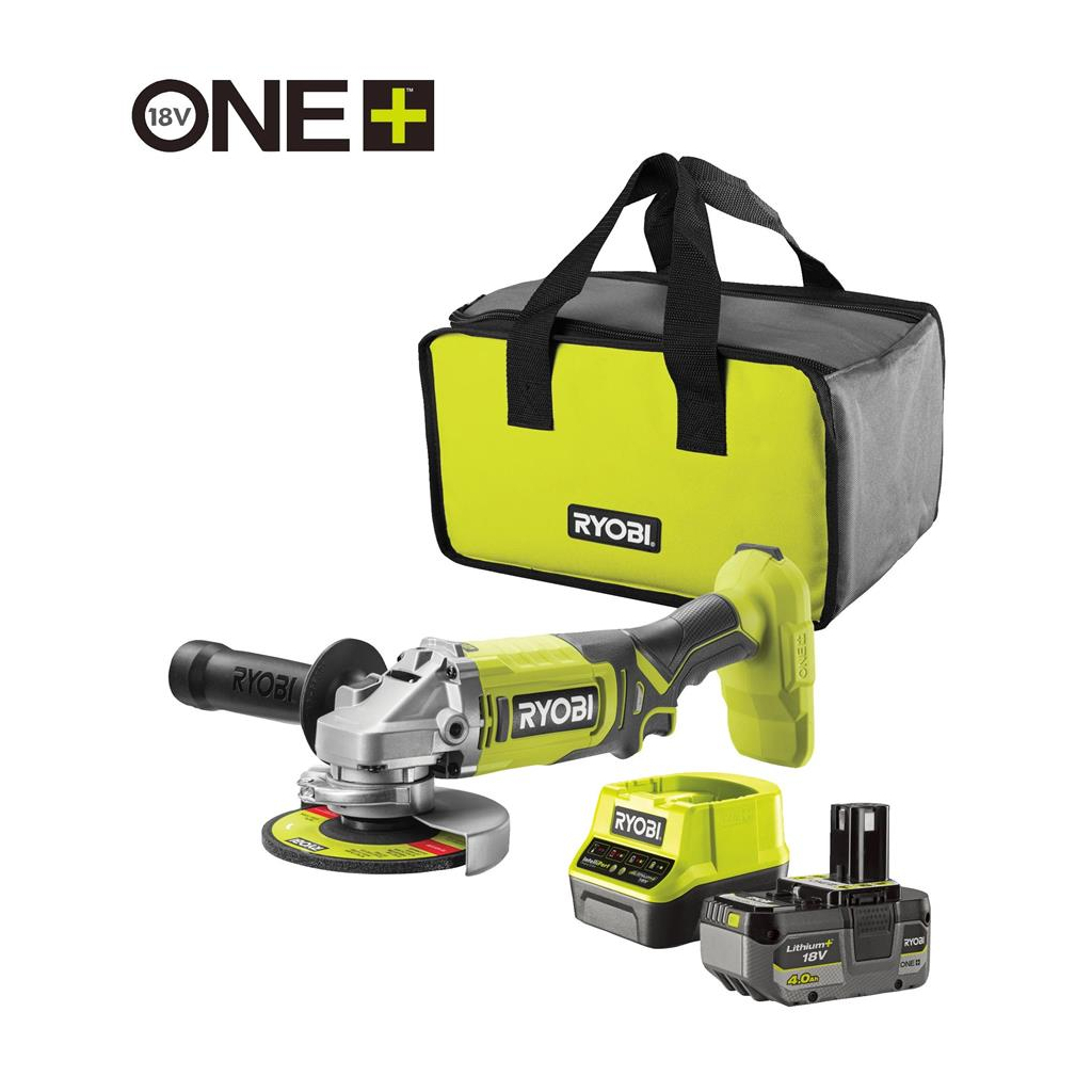фото Болгарка (кутова шліфувальна) Ryobi ONE+ RAG18125-1C40S (5133005643)