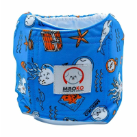 Підгузки для тварин MISOKO&CO багаторазові для кобелів, з восьминогом, S 1 шт. блакитні (HAINMSK63954)