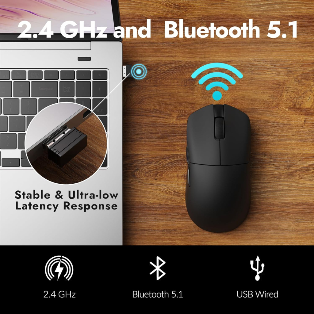 Мишка Lemokey G1 USB-A/USB-C/Wireless 8K Black (G1-A1)