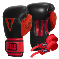 Boxing gloves Title Boxing All Heart Bag Gloves 2.0 Black/Red 10 oz (AHABG2 10 oz BK/RD)