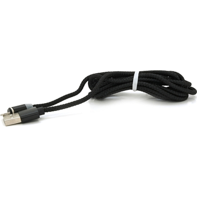 Дата кабель USB 2.0 to Lightning 2.0m 2A magnetic nylon black PiPo (18166)