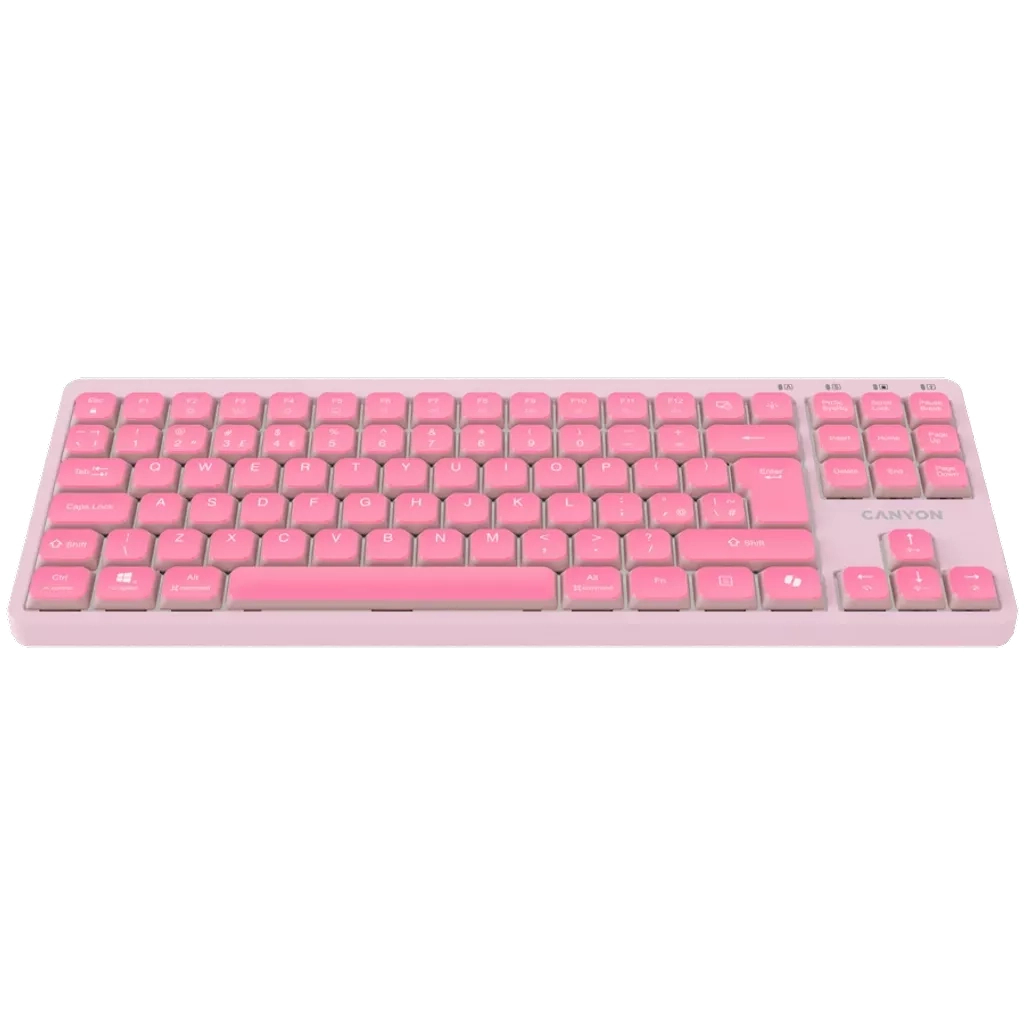 Клавіатура Canyon OnType 10 TKL Mechanical Silent Low-profile USB UA Pink (CNS-HKB10P) Клавіатура Canyon OnType 10 TKL Mechanical Silent Low-profile USB UA Pink (CNS-HKB10P)