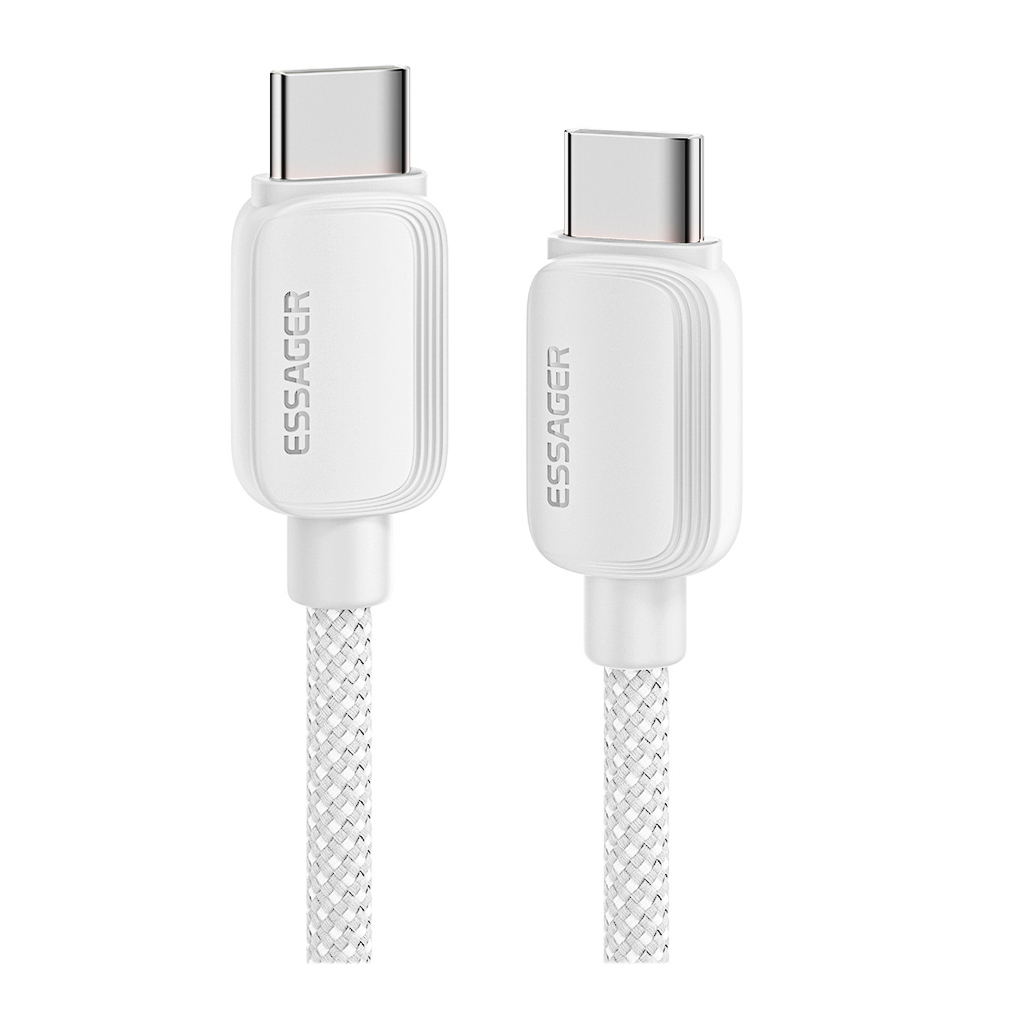 Дата кабель USB-C to USB-C 1.0m 100W white Essager (EXCTT1-WL02-P)
