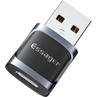 Перехідник USB 3.0 AM to USB-C F gray Essager (EZJCA-XL01)