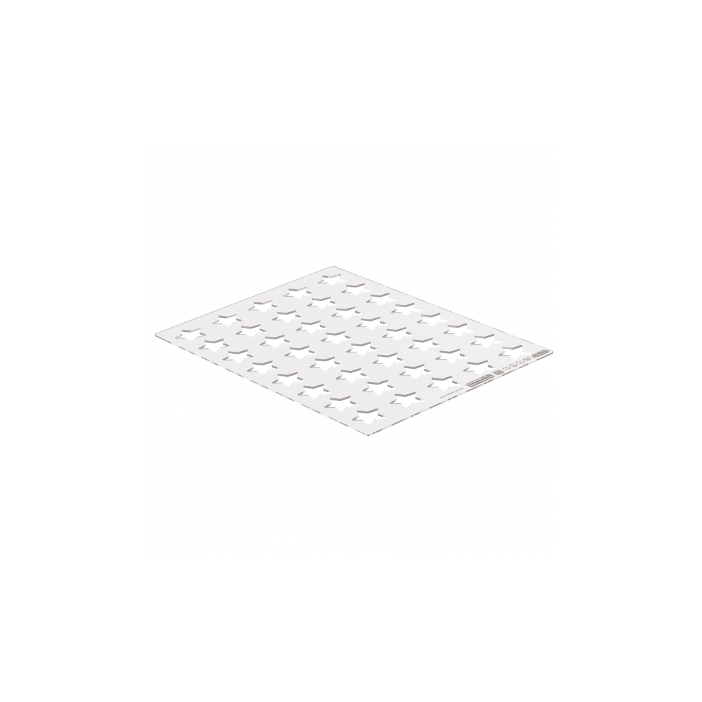 Кондитерський килимок Silikomart трафарет "Зірки" d 30 h 2 мм 2 шт (CHABLON STAR)