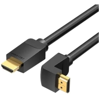 Кабель мультимедійний HDMI M to HDMI M 1.5m 90° corner black VENTION (AAQBG)