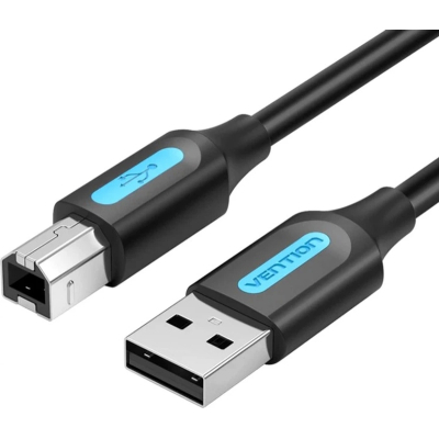 Кабель для принтера USB 2.0 AM/BM 1.0m black VENTION (COQBF)