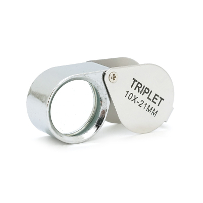 Лупа Voltronic ручна TRIPLET 10X-21mm, складана (брелок), метал-скло, пластикова коробка. 60 * 24 * 18mm. (1152/TR10X-21)