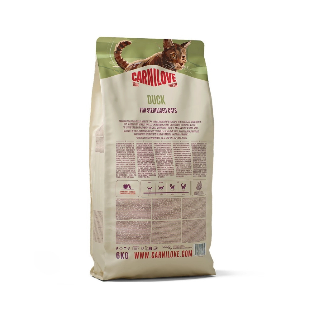 Сухий корм для кішок Carnilove True Fresh Duck Sterilised 6 кг (8595602582372)