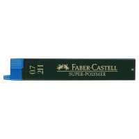 Lead for mechanical pencil Faber-Castell Super-Polymer 2H (diameter 0.7 mm), 12 pieces in a pencil case (27661)