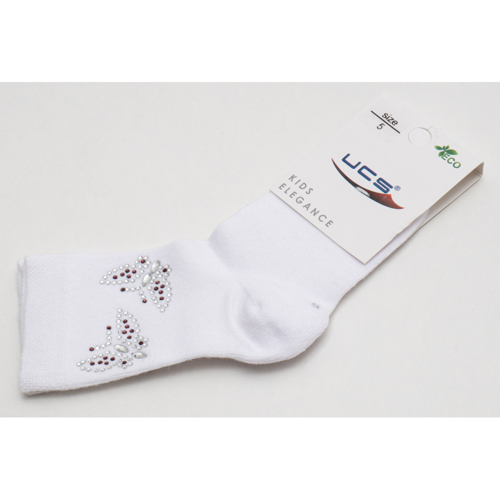 Шкарпетки дитячі UCS Socks з метеликами (M0C0102-0908-3-white)