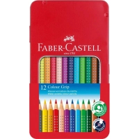 Faber-Castell watercolor pencils, three-sided, metal case, 12 colors (112413) (27632)